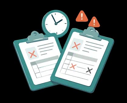 Recertification workflow showing charts at risk of missing deadline